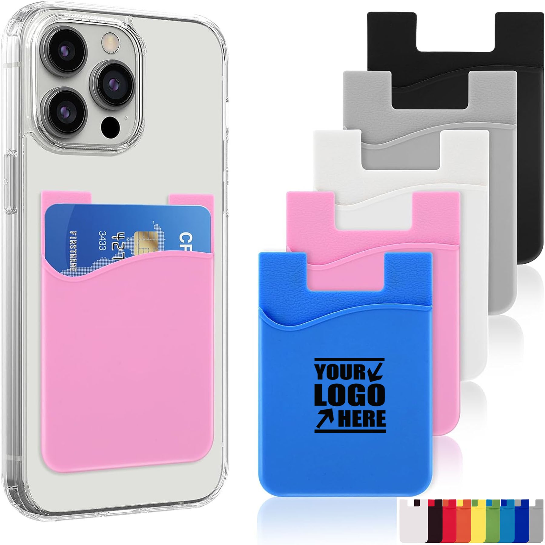 Single Layer Silicone Card Holder