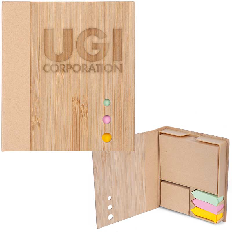 Bamboo Board Memo Pad & Sticky Note Set 1