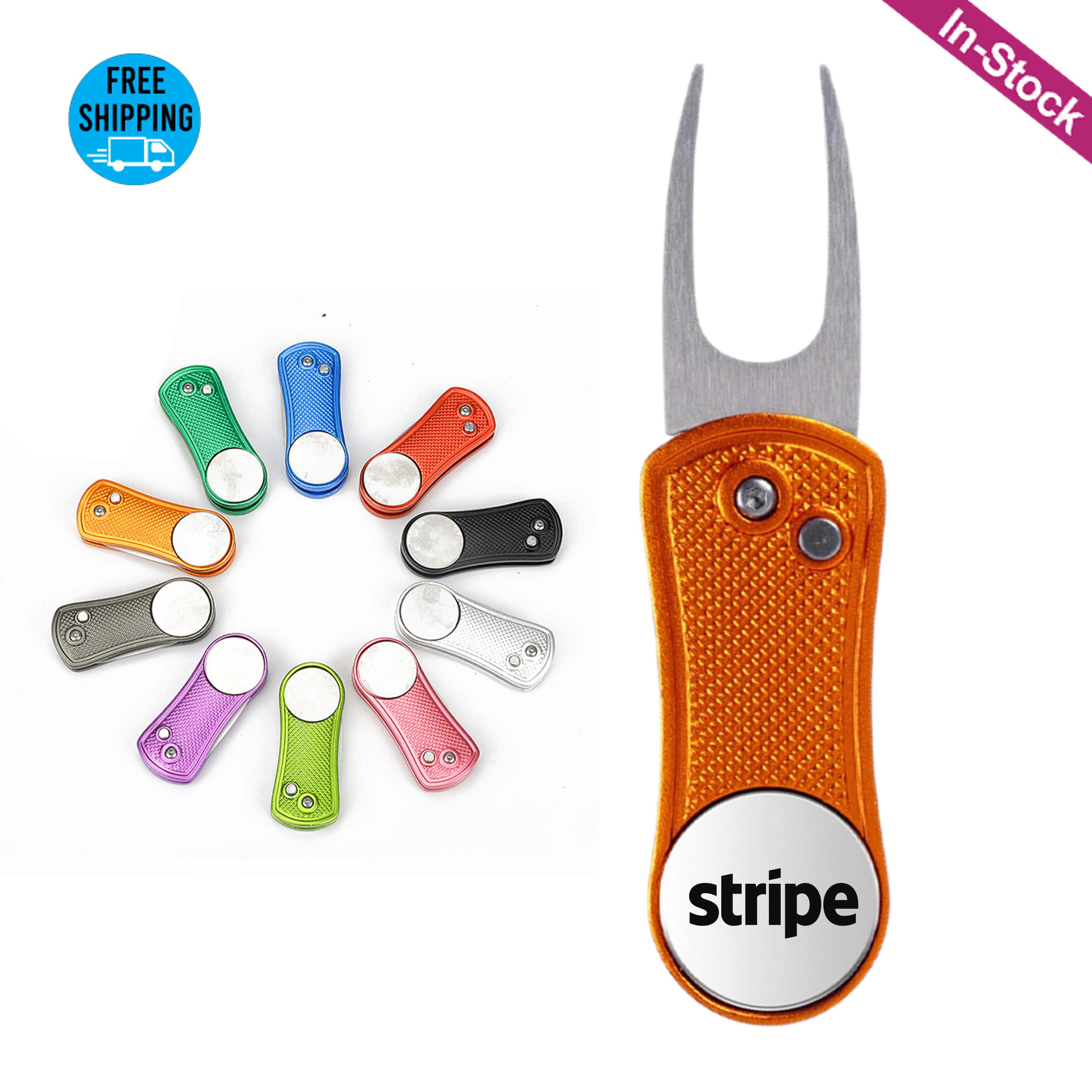 Foldable Golf Divot Tool Repair Fixer 4