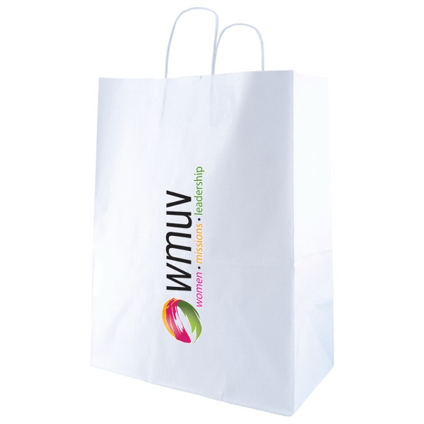 White Kraft Shopping Bag