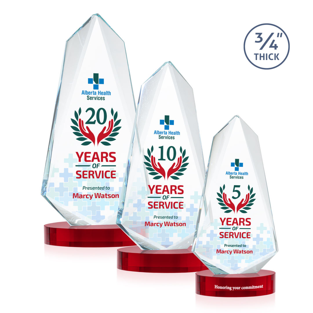 Sheridan VividPrint™ Award on Alberton Base - Red