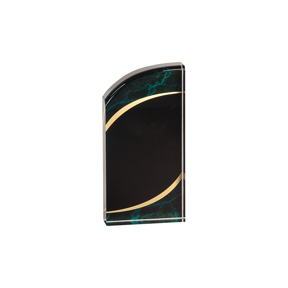 3" x 7" Green Marble Rounded Acrylic Award 2