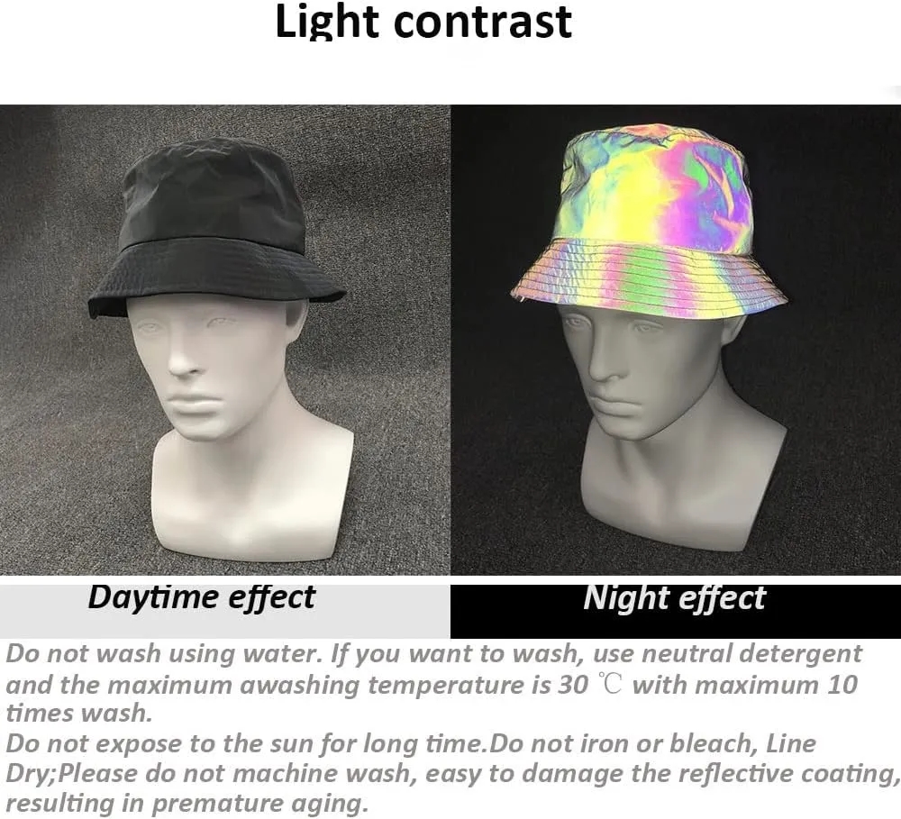 Rainbow reflective bucket hat 3