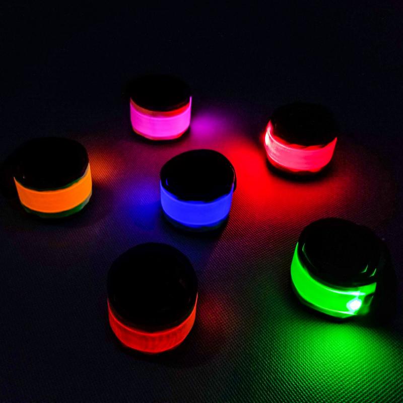 LED Armbands Glow Clapping Circle Light Up Slap Bracelets 7