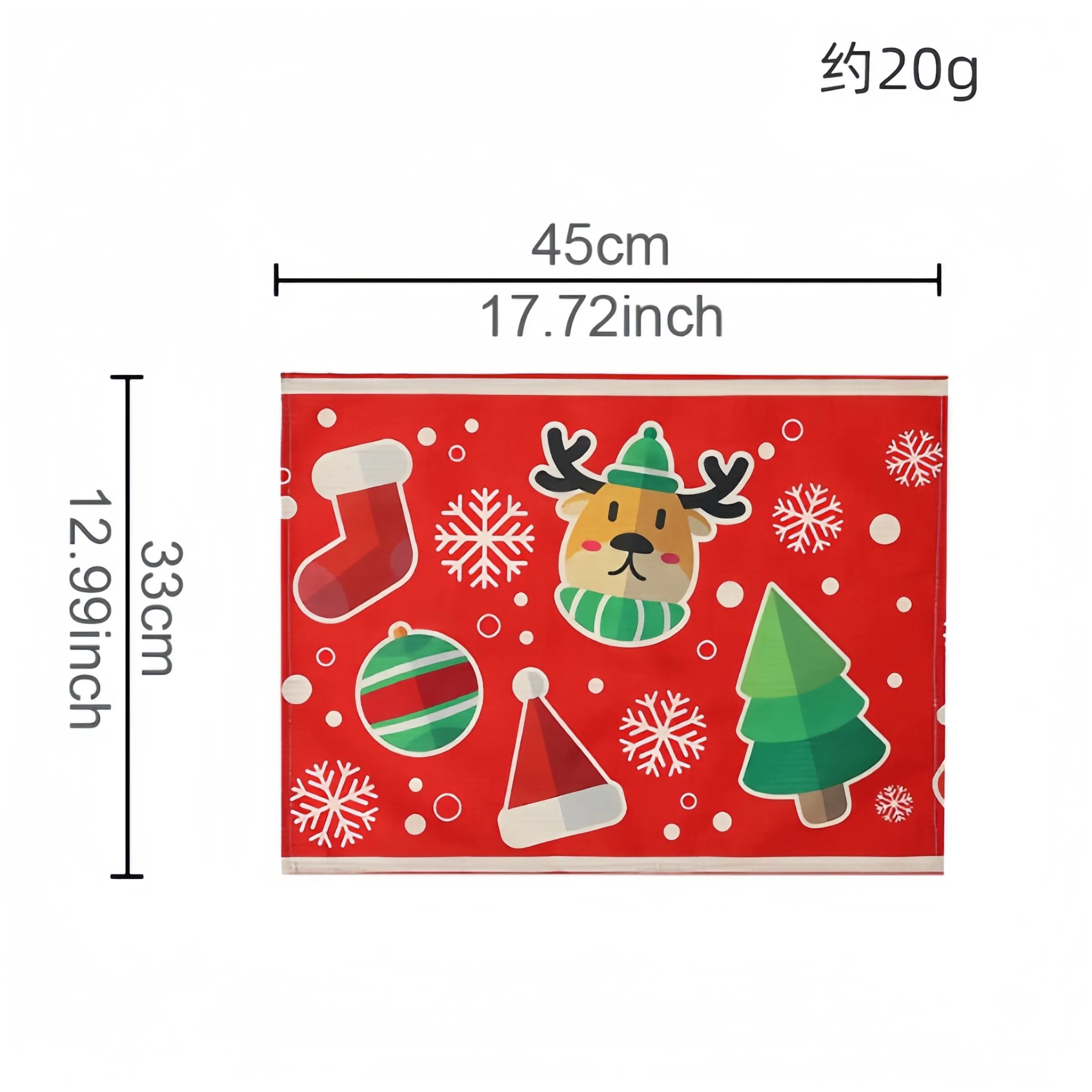 Christmas Decorations Linen Printed Placemat 3