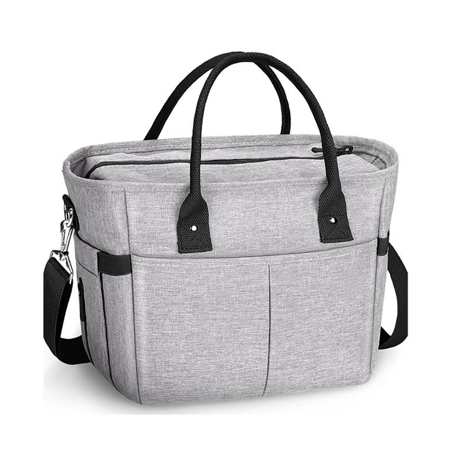 10L Oxford Insulated Lunch Cooler Bag w/ Pockets 1