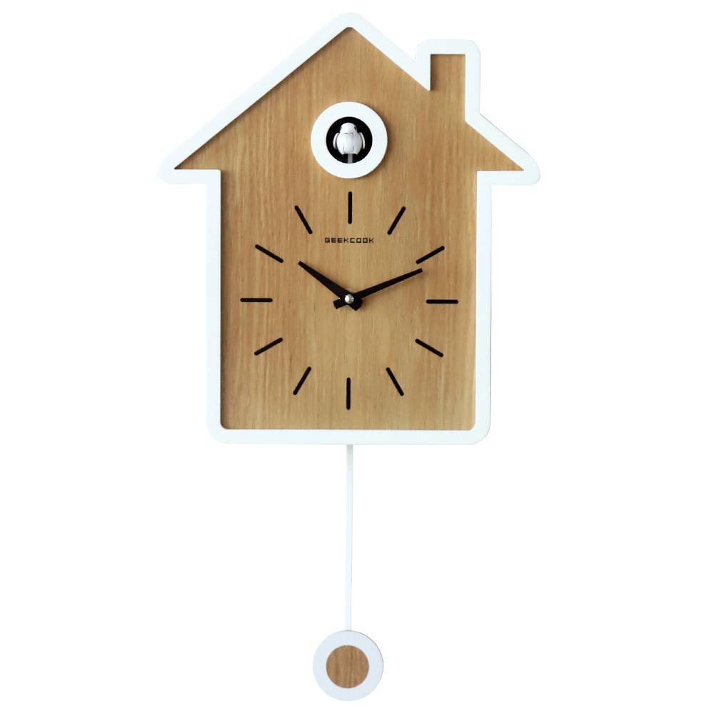 Simple and modern cuckoo house-shaped clock 6