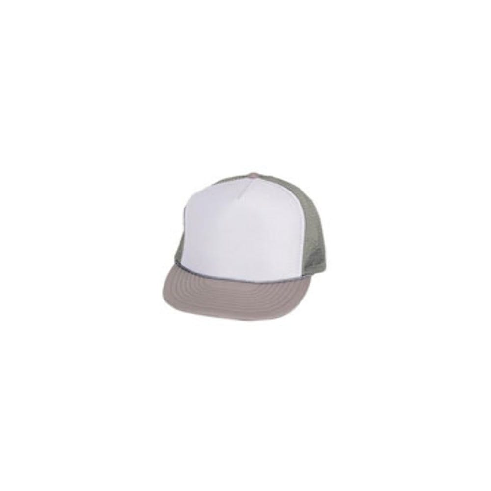Mesh Cap - Gray/White Poly Foam Baseball Style 2