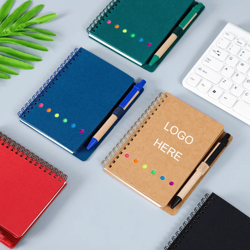 Spiral Journal w/Sticky Notes & pens in holder 3