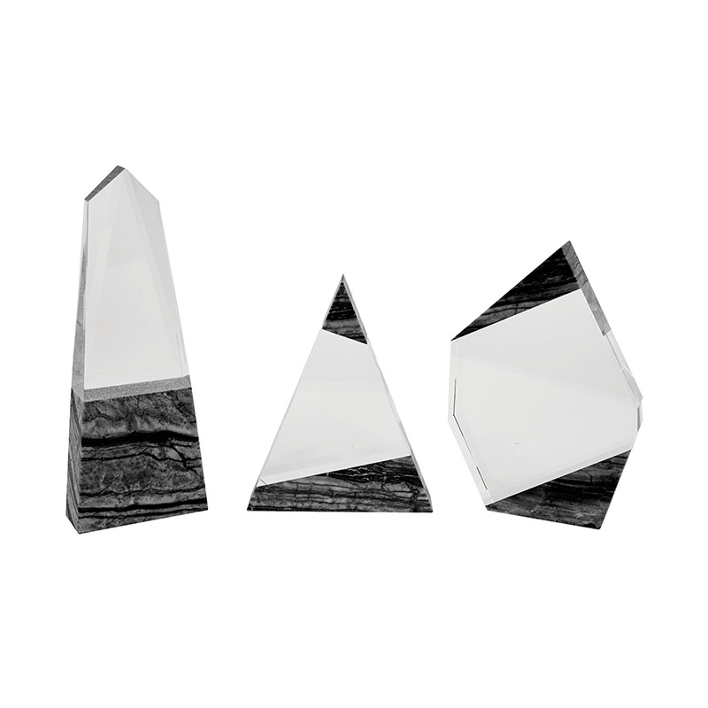 Aquila Crystal Polygon with Marble Trim 1