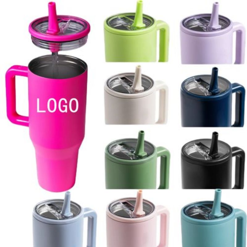 40 oz Leak Proof Insulated Tumbler W/ Straw & Lid 3
