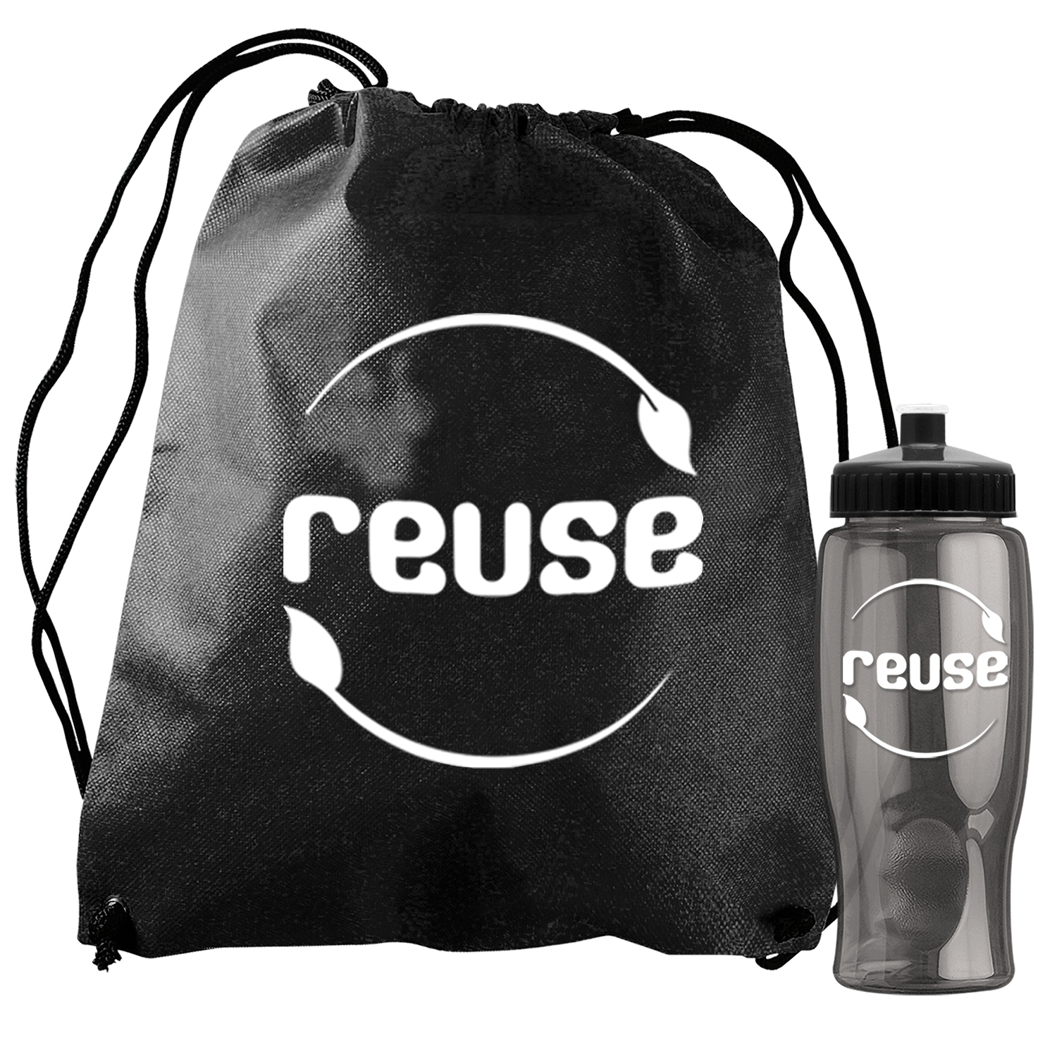 Bottle in Non-woven Drawstring Backpack kit 2