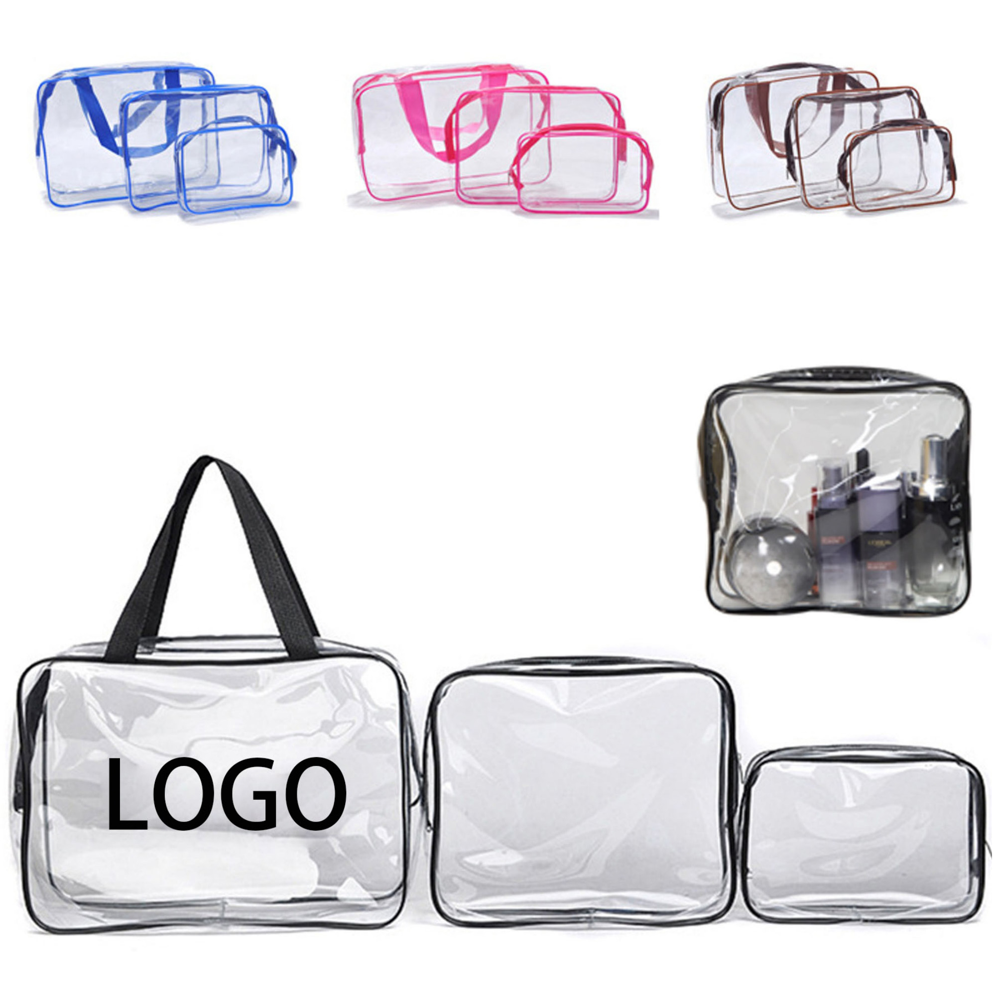 Transparent PVC Waterproof Cosmetic Pouch 3