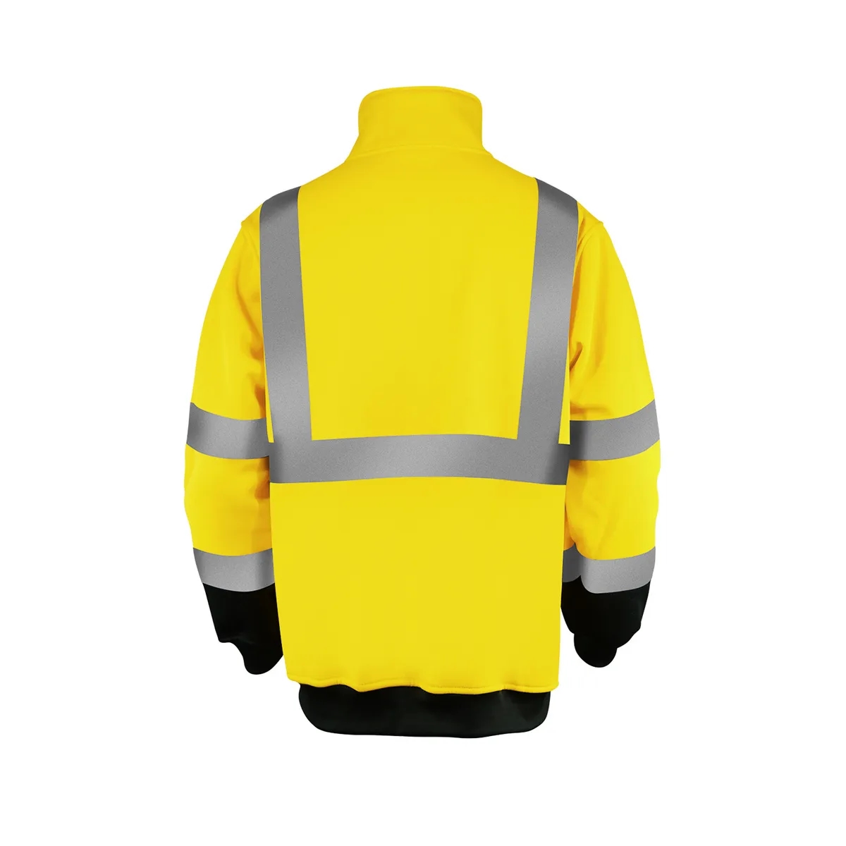 PREMIUM HI VIZ COLOR BLOCK SAFETY QUARTER ZIP WITH POCKET 4