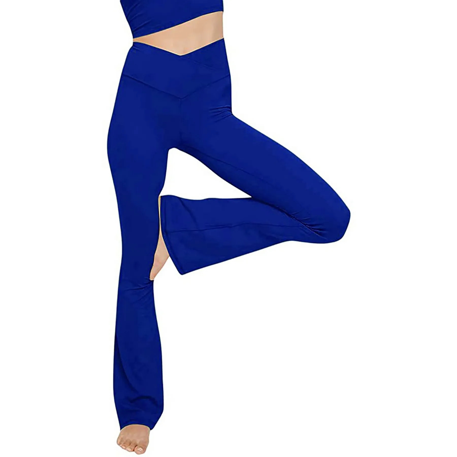 Soft High-waisted Yoga Flare Pants 5