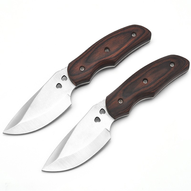 Stainless Steel Fixed Blade with Wooden Handle 8