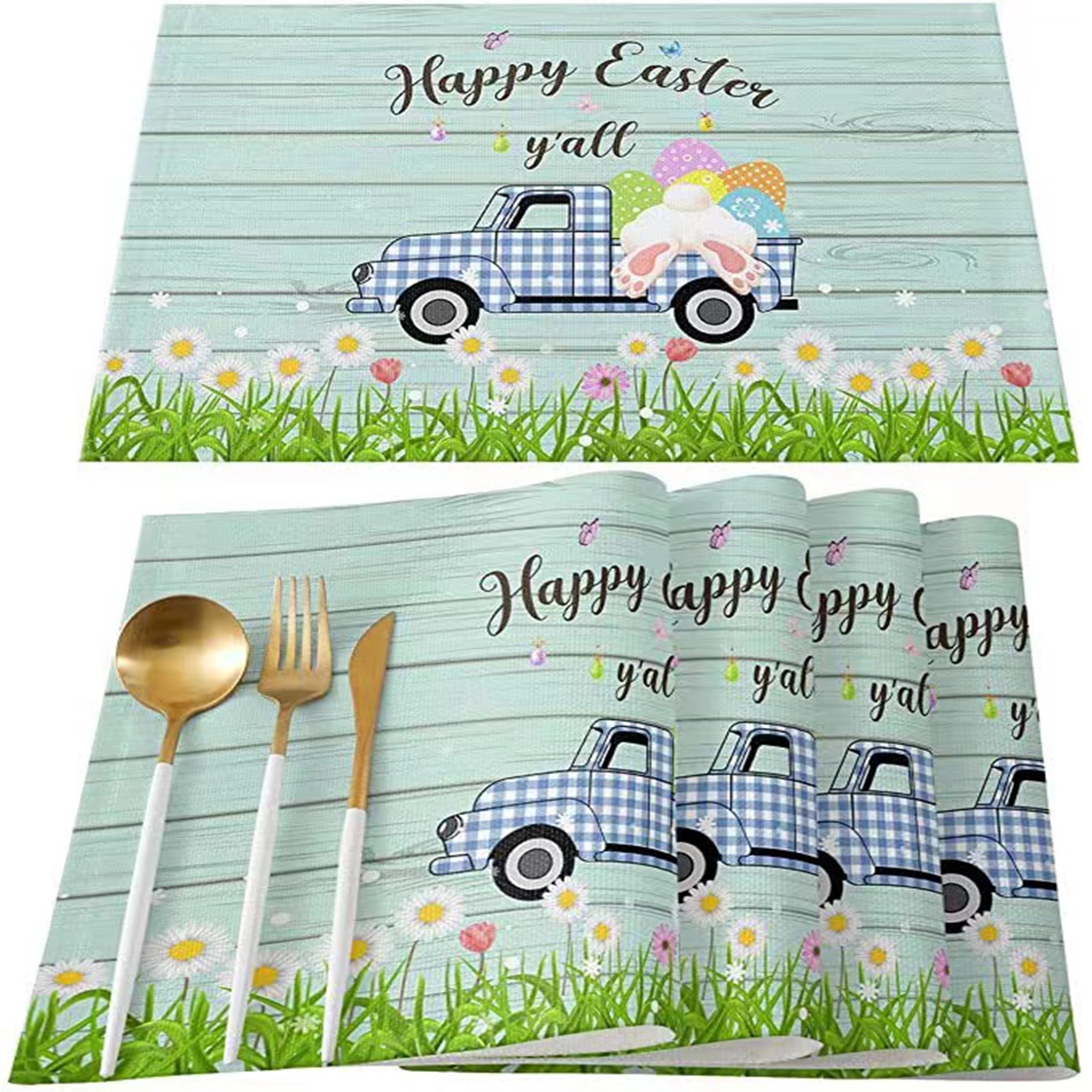 Decorations Natural Linen Placemats  of Dining Room 16