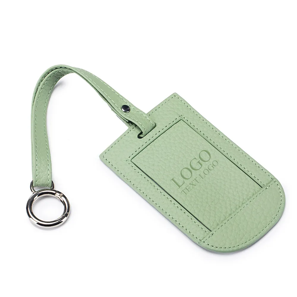 Flap Leather Luggage Tag With Metal Buckle 9