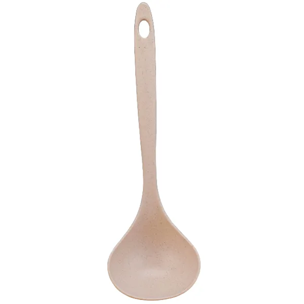 Eco-Friendly Wheat Straw Long-Handle Hanging Soup Ladle 7