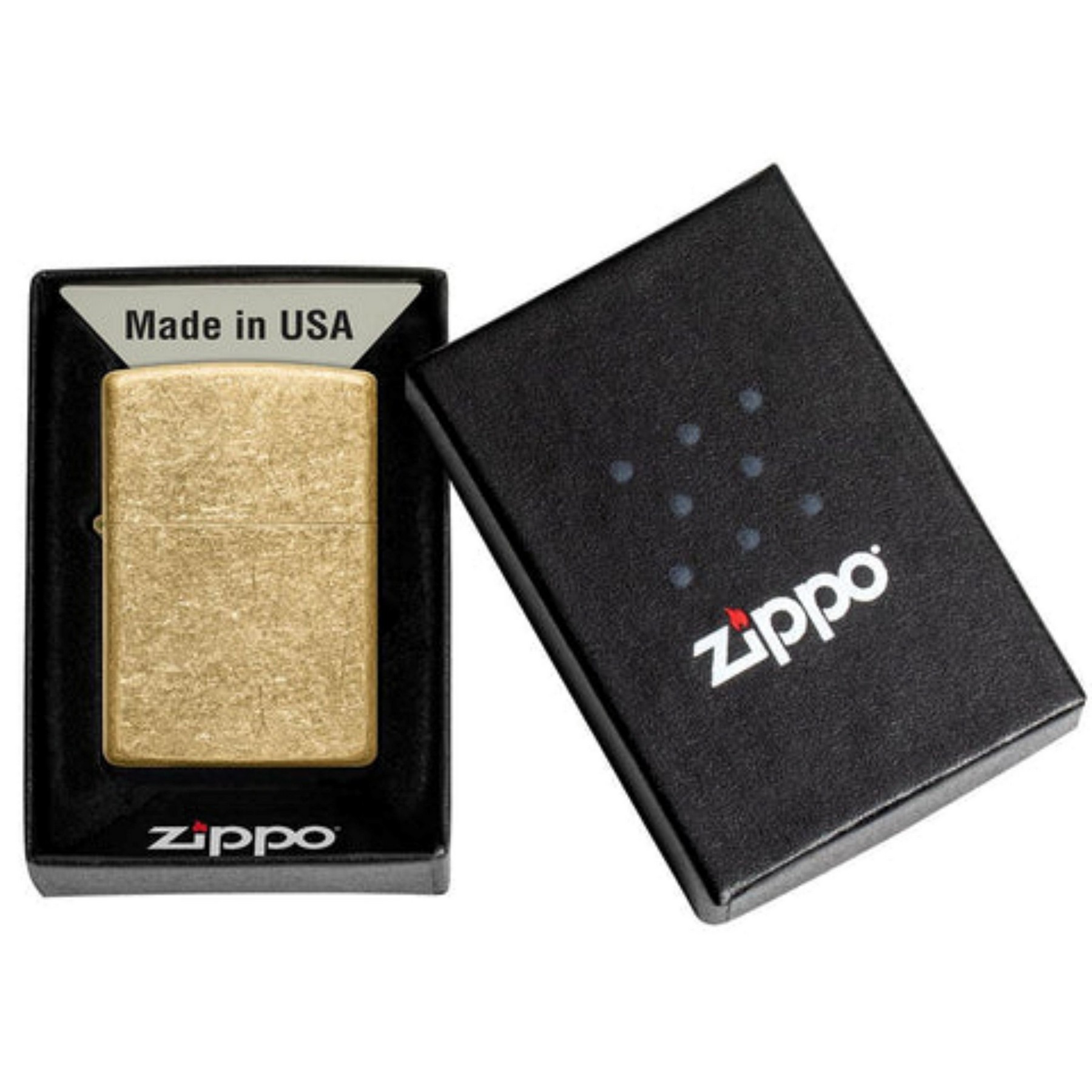 Genuine Zippo windproof lighter - Tumbled Brass 4