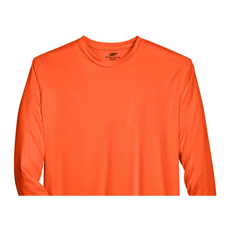 UltraClub Adult Cool & Dry Sport Long-Sleeve Performance Interlock T-Shirt 85