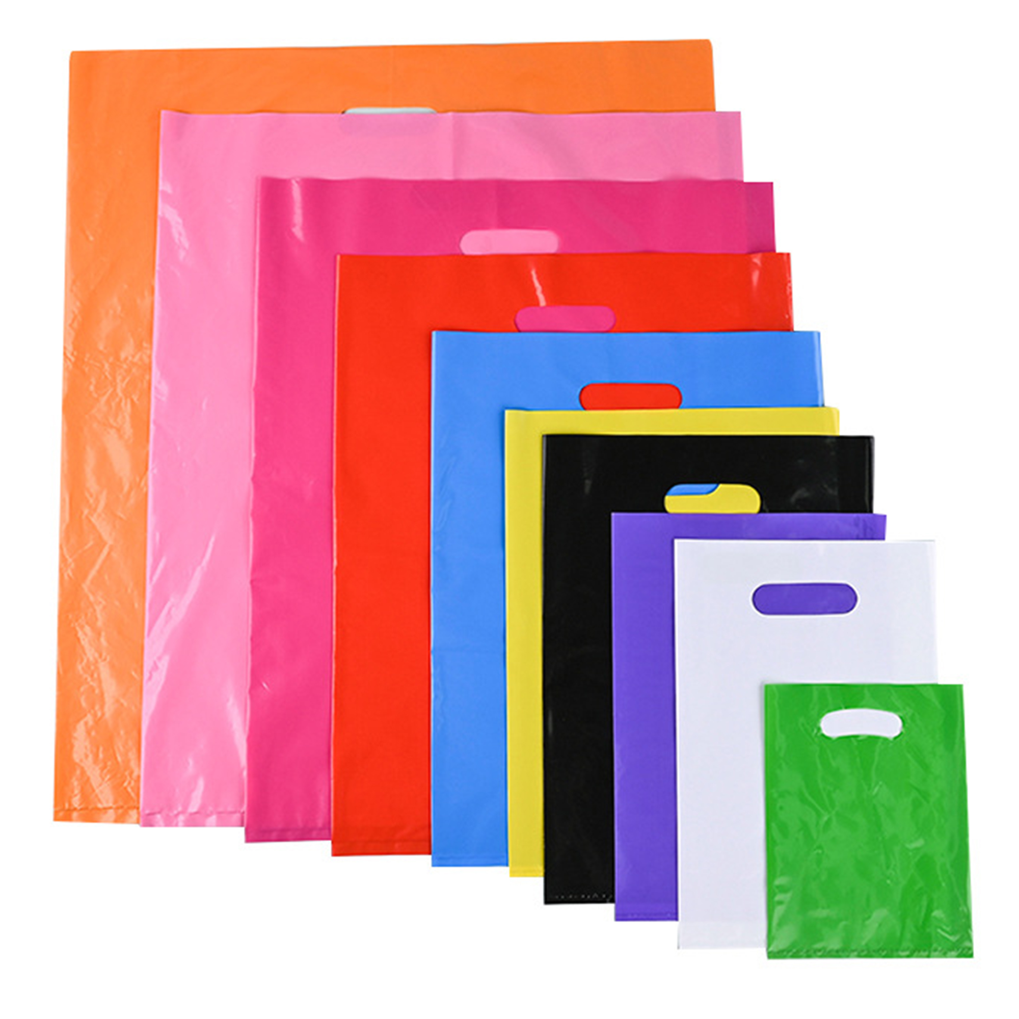 Die Cut Soft PE Plastic Handle Shopping Tote Bag 3