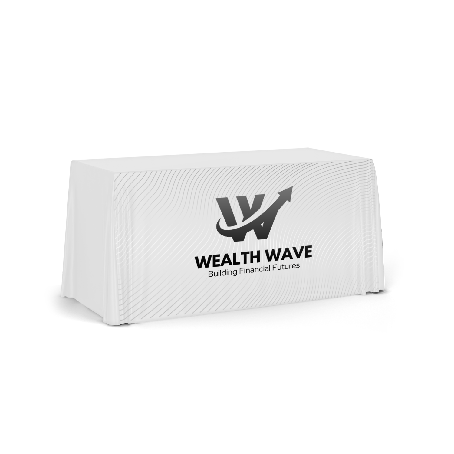 6' Liquid Repellent Table Throw, Front Panel Print (Bar Height, 42") 1