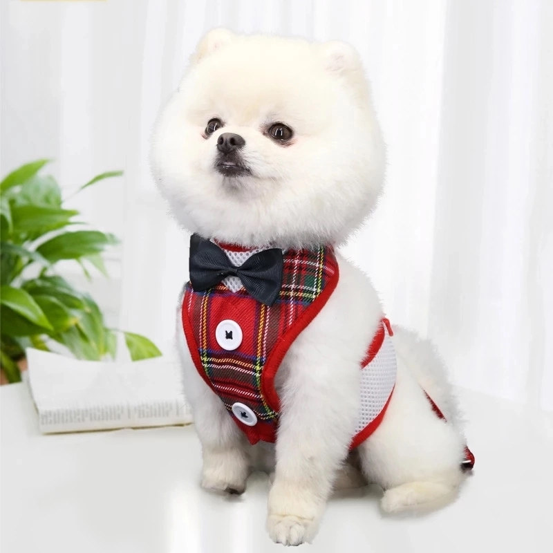 Elegant Bow Dog Collars Necktie Traction Rope Adjustable 6