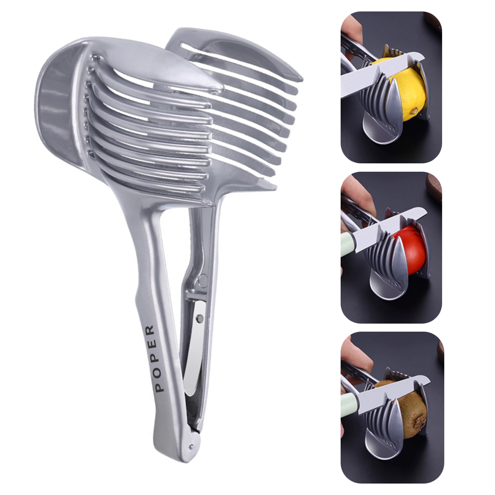 Stainless Steel Tomato Lemon Cutting Aid Tool 2