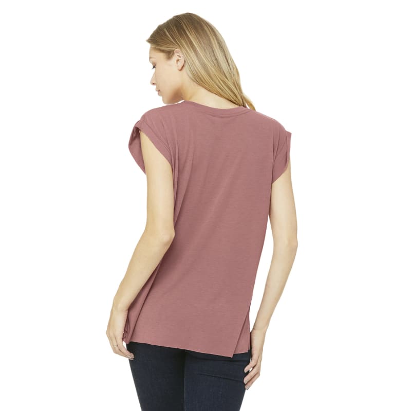 Bella + Canvas Ladies' Flowy Muscle T-Shirt With Rolled Cuff 14