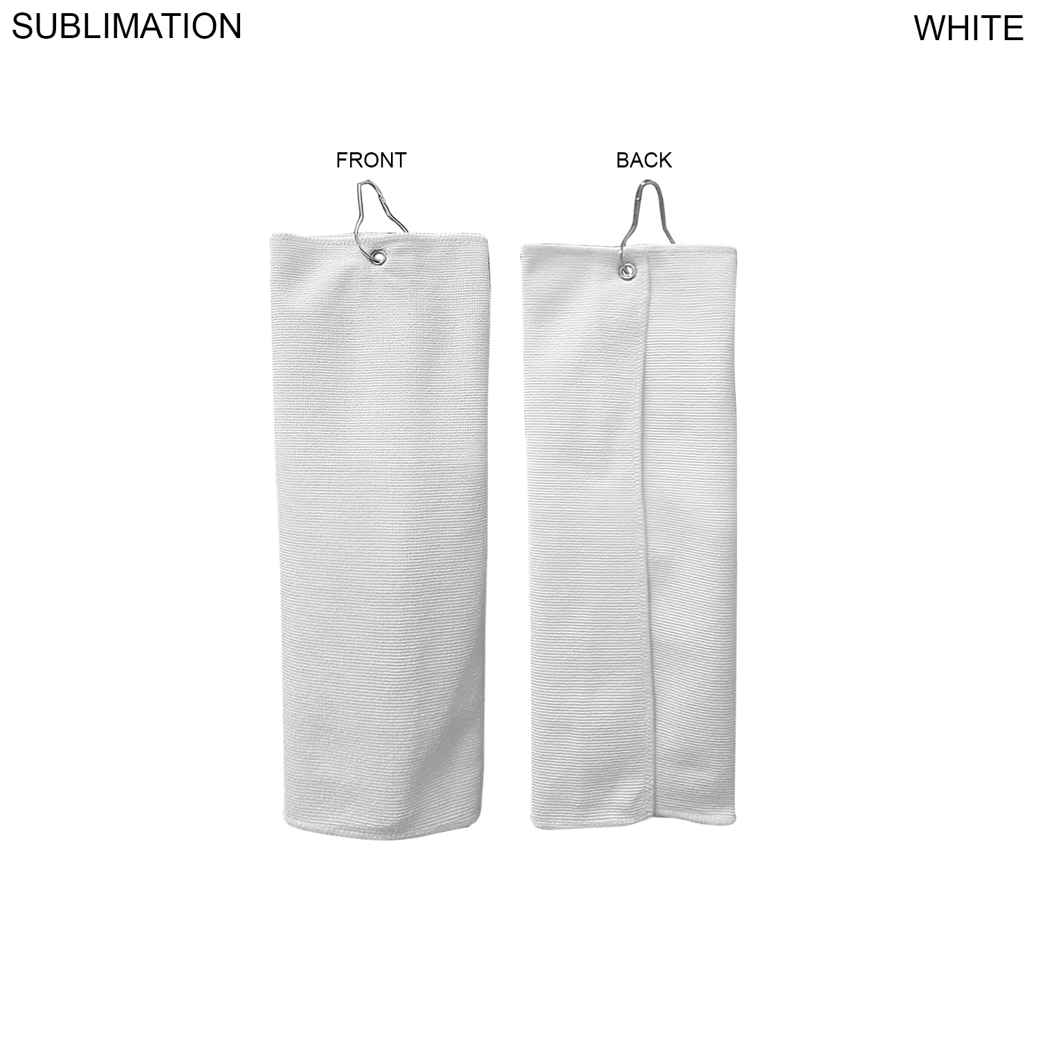 72 Hr Fast Ship - Colored Microfiber Dri-Lite Terry Golf Towel, Finished size 6x15, Trifold 3