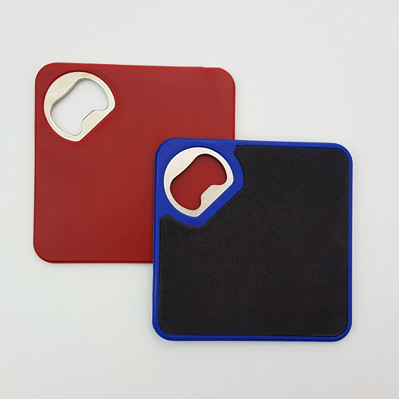 Square Bottle Opener with Coaster 10