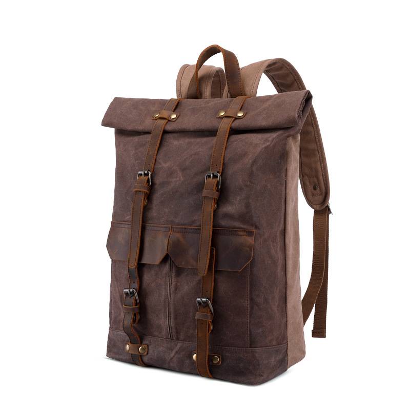Waterproof Waxed Canvas Backpack for Men 3