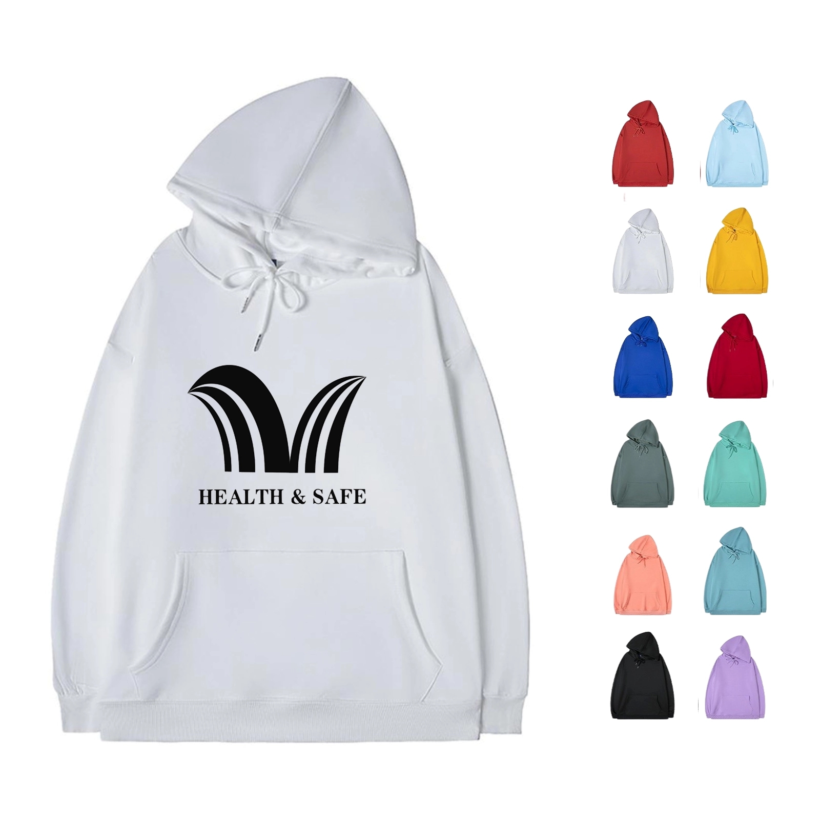 Pullover Hoodie, custom hoodie or sweatshirt with logo imprint 1