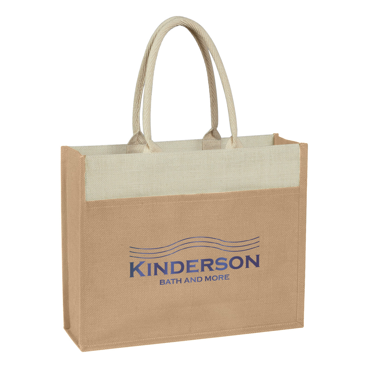 Jute Tote Bag With Front Pocket, custom tote bag with logo imprint 3