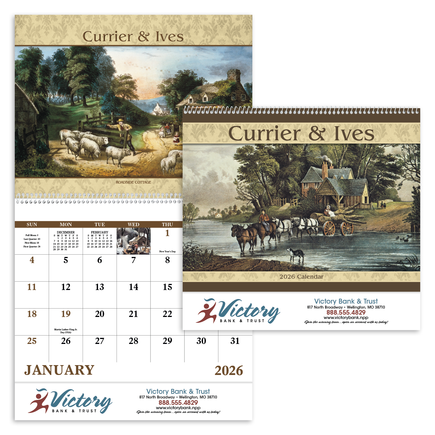 Good Value™ Currier & Ives - Spiral Calendar 18