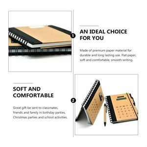 Spiral Desktop Memo Pad Notebook With Calculator 8