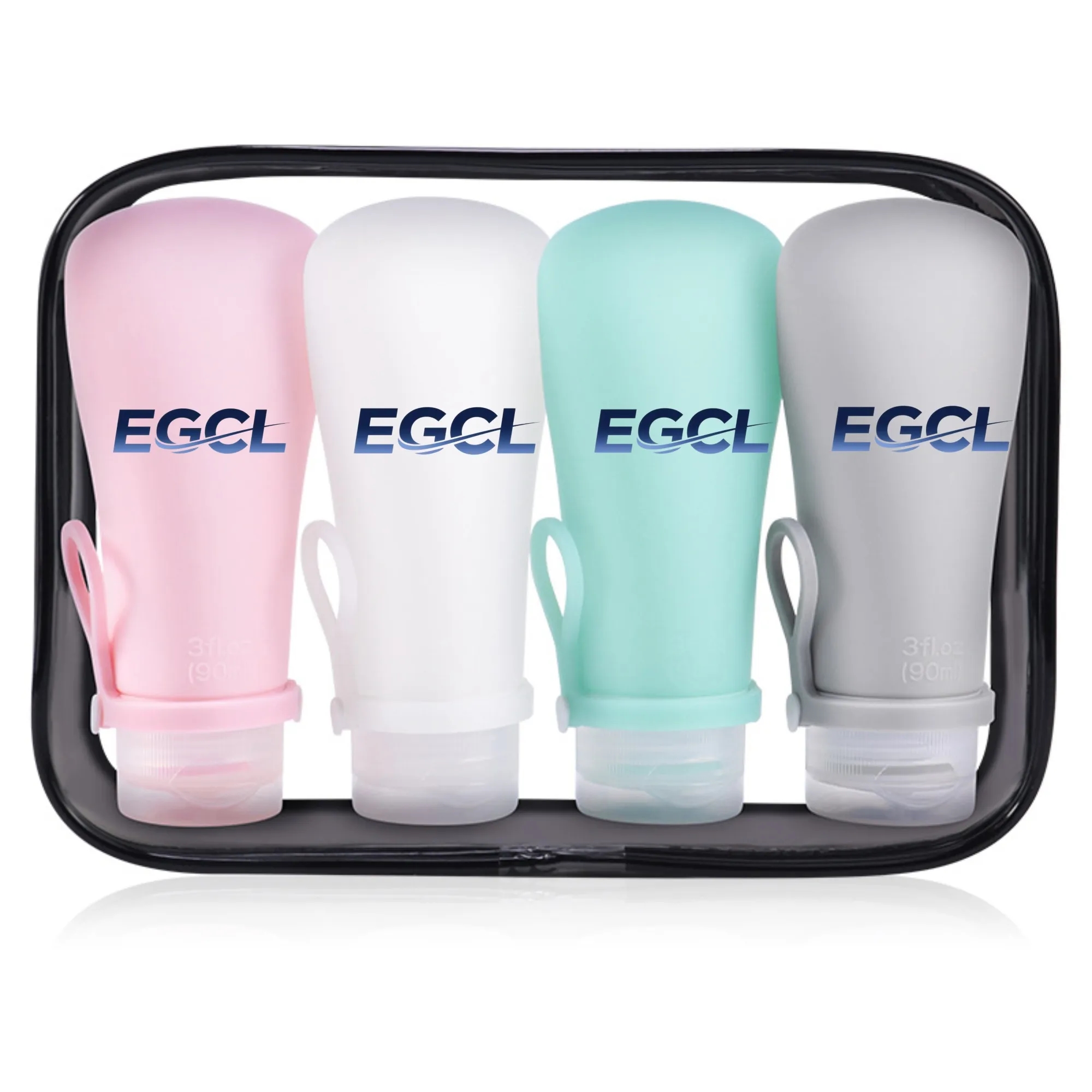 4-pack toiletries travel bottle, 3 oz refillable container 2