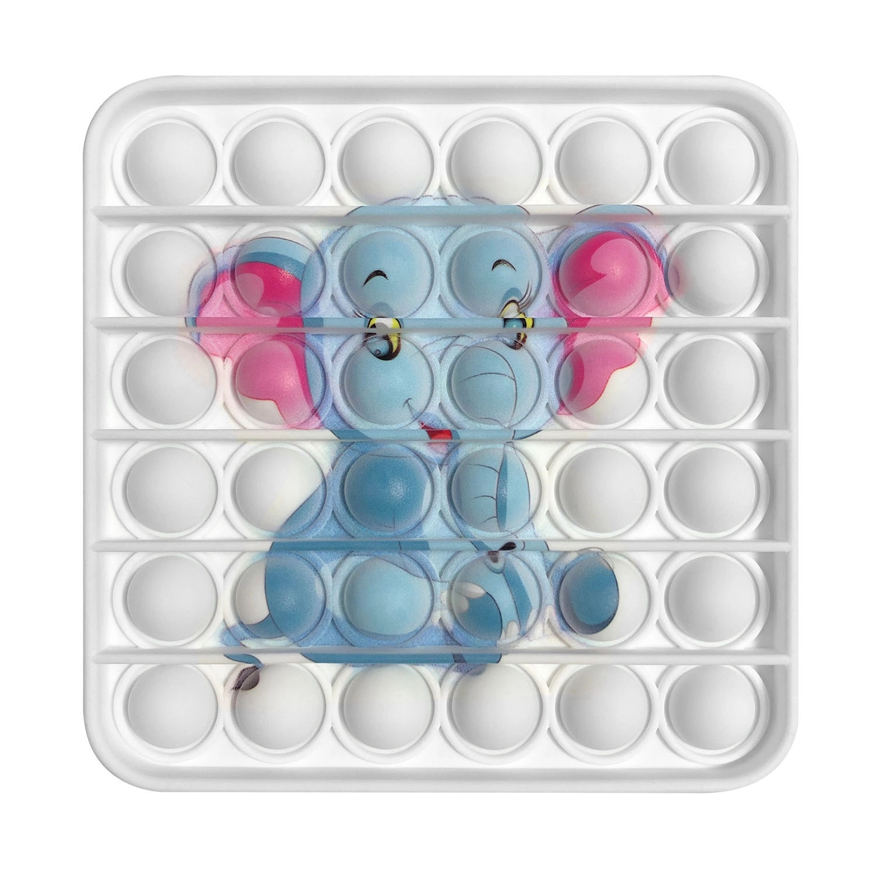 Square Full Color Print Push Pop Bubble Fidget Toy 17