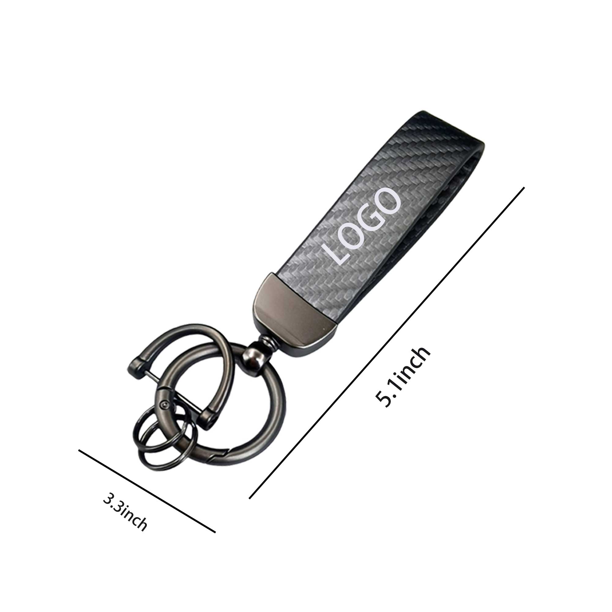 Carbon Fiber Style Car Keychain 2