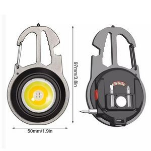 LED Aluminum Alloy Flashlight Keychain Light With Bracket 2