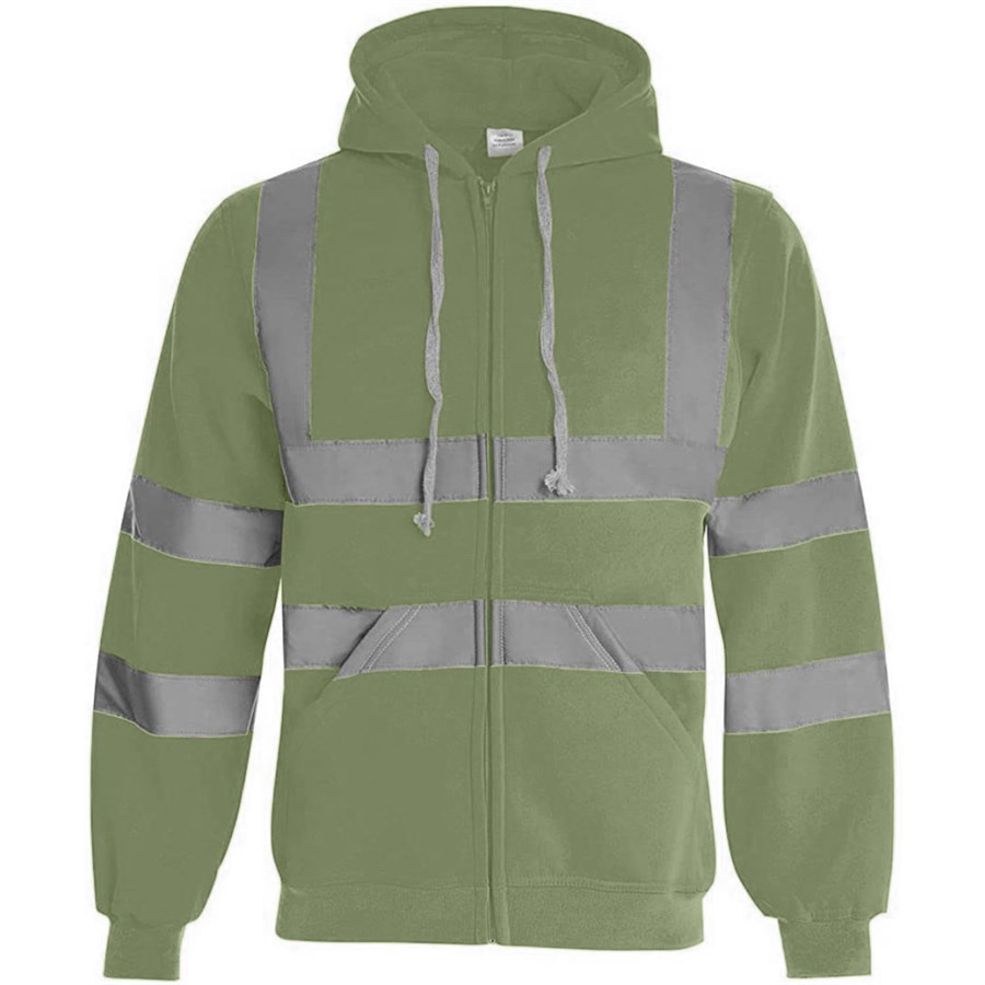 VISIPRO Reflective Safety Full-Zip Hoodie with Bands & Brace 14