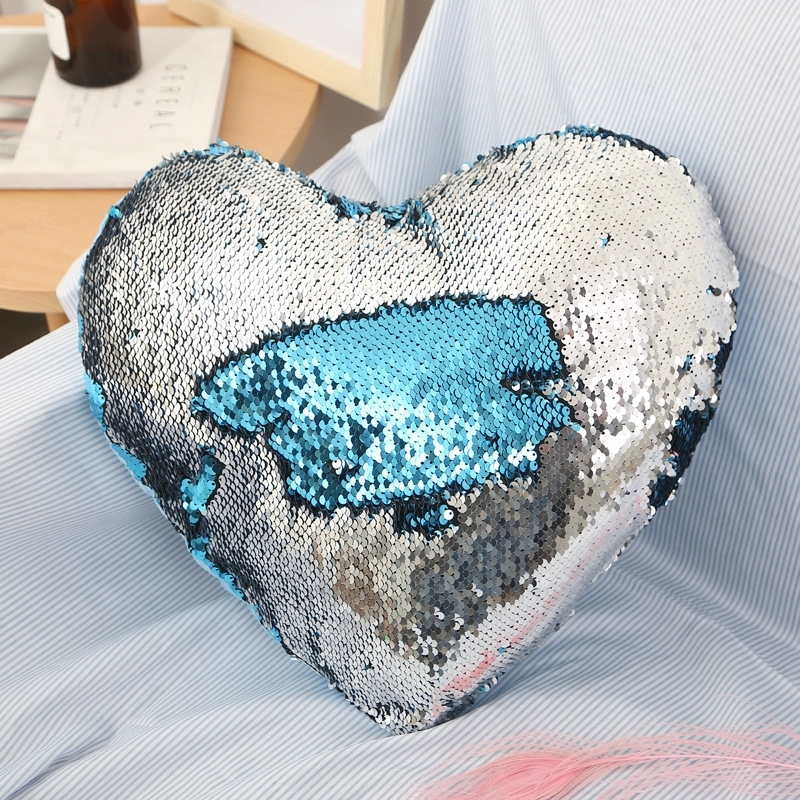 Throw Pillow with Insert Reversible Sequins 2