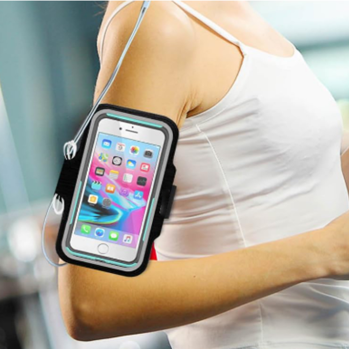 Adjustable Sports Armband Phone Holder W/ Touchscreen Window 2