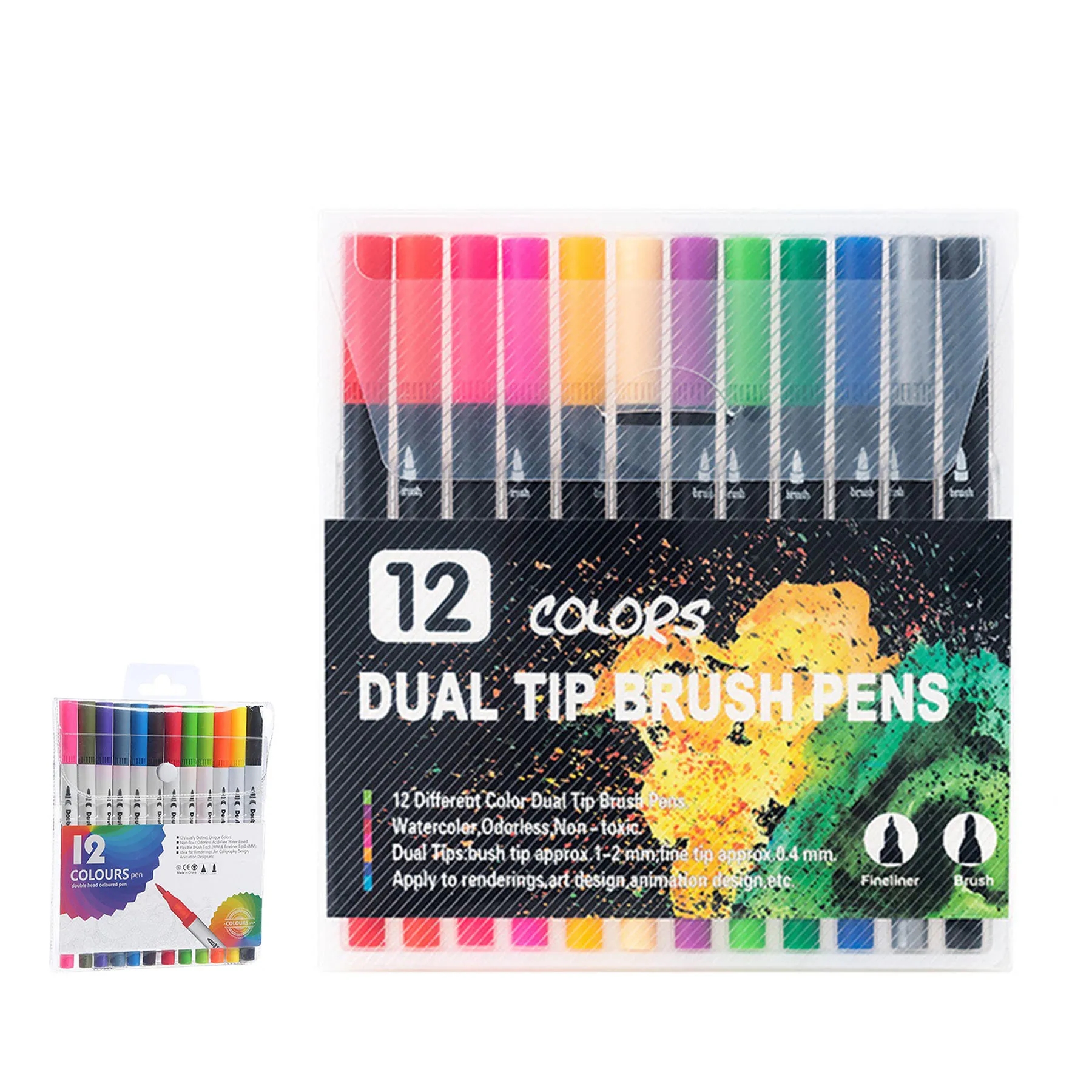 12 Dual Markers Brush Pens 5