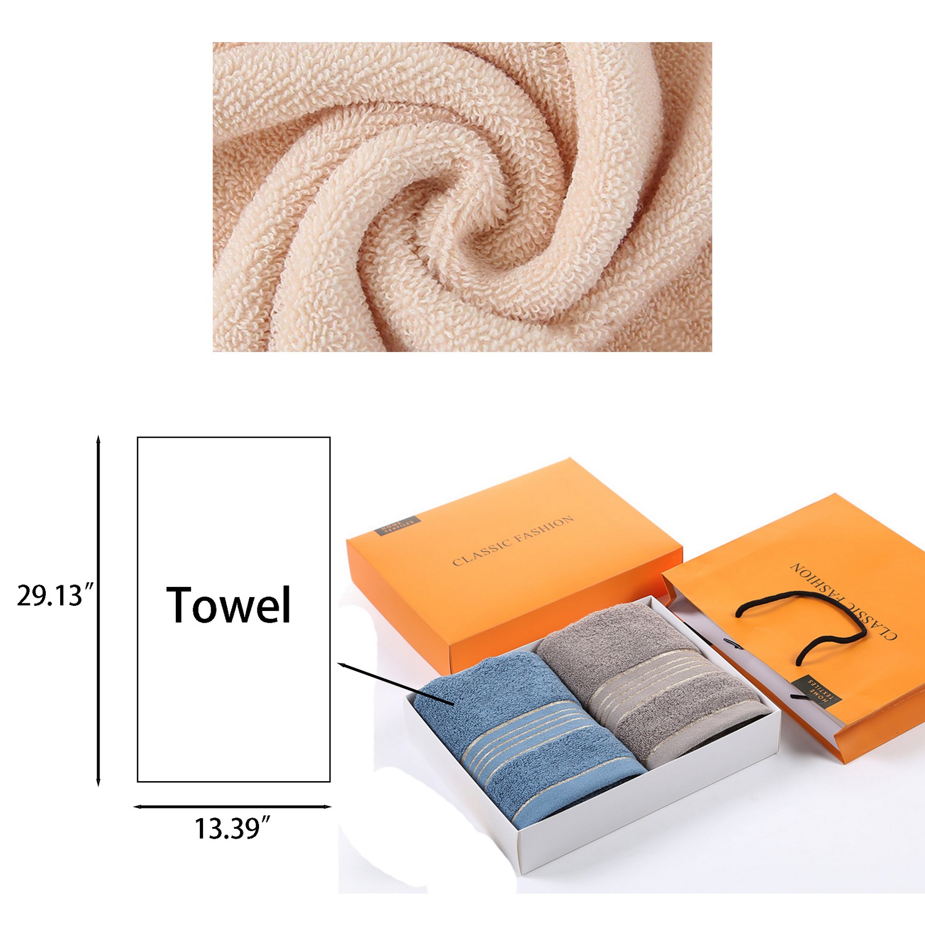 Cotton Towel Double Strip Gift Box 4
