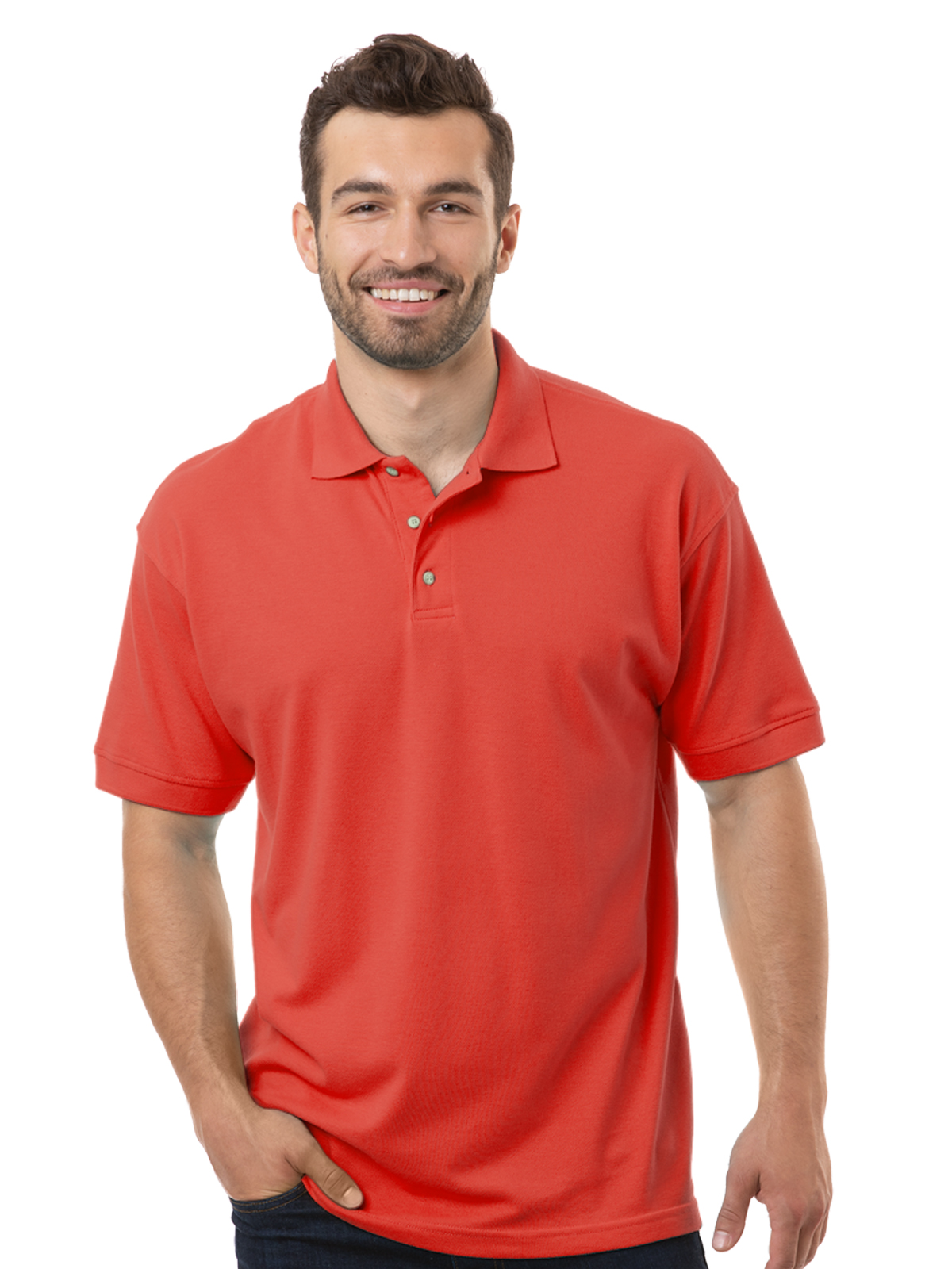 Blue Generation - Men's Pocketless Superblend Short Sleeve Polo 38