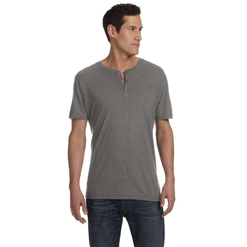 Bella Mens Triblend Short-Sleeve Henley 2