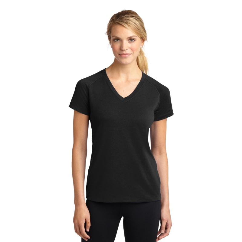 Sport-Tek Women's Ultimate Performance V-Neck. 50