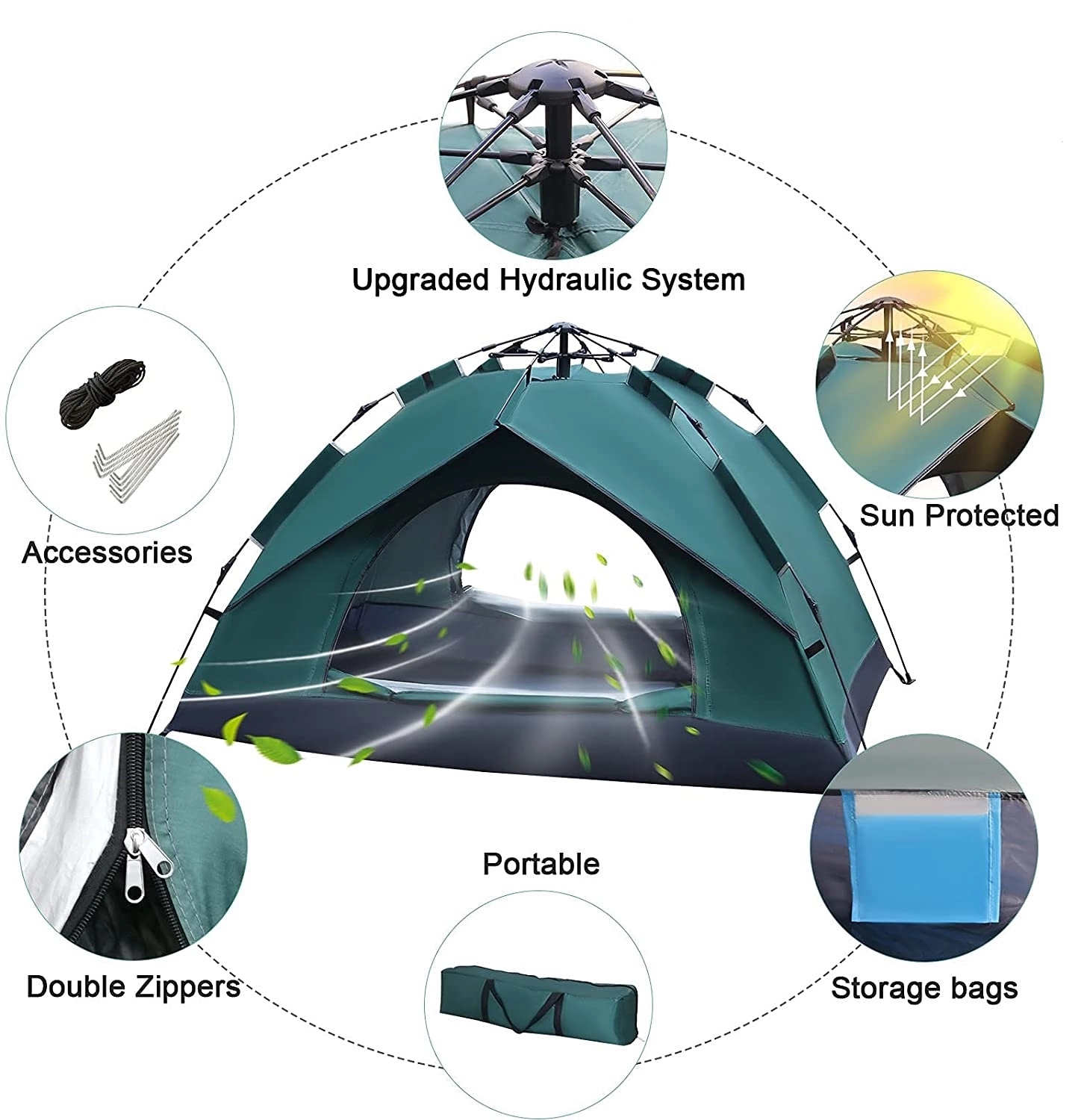 Ultra Light Sunscreen Automatic Waterproof Tent 4